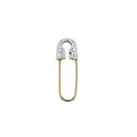 14KY 20x6mm 4dia.01cts Diamond Safety Pin