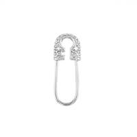 14KW 20x6mm 4dia.01cts Diamond Safety Pin