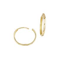 14KY 18x1.6mm Round Plain Huggie Earring