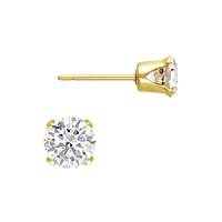 GF 4mm Cubic Zirconia Snap-In Post Earring