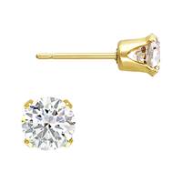 GF 6mm Cubic Zirconia Snap-In Post Earring