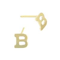 GF 5.6MM Block Style Letter B Stud Earring