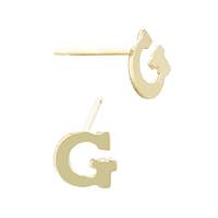 GF 5.6MM Block Style Letter G Stud Earring