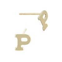 GF 5.6MM Block Style Letter P Stud Earring