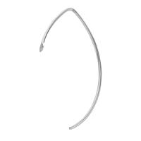 SS 50x24mm Bent Shape Flat End Earwire With Hole