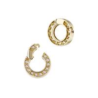 14KY 10mm 12dia.12ct Diamond Round Connector
