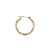 14KY 20x2mm Round Snap Hoop Earring