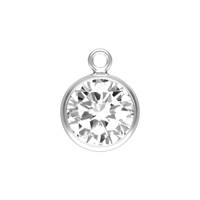 SS 6mm Cubic Zirconia Bezel Drop