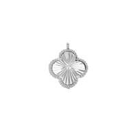 8mm Rhodium Plated Clover Charm