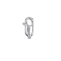 Platinum 11.7mm Lobster Clasp Without Open Jump Ring