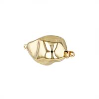 14KY 13x19mm Bean Shaped Bead Clasp