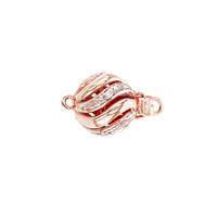 14KR 10mm Diamond Spiral Ball Clasp