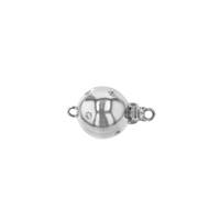 14KW 6mm Diamond Accent Ball Clasp