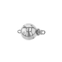 14KW 8mm Diamond Accent Ball Clasp