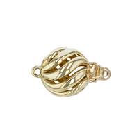 14KY 10mm Spiral Ball Clasp