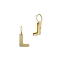 14KY 6mm Letter L Thick Block Style Letter Charm