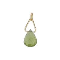 14KY 6x4mm Peridot Drop Charm August Birthstone