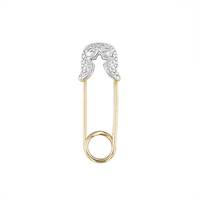 14KY 21x6mm Diamond Star Outline Safety Pin