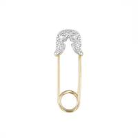 14KY 21x6mm Diamond Star Outline Safety Pin