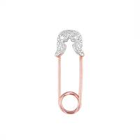 14KR 21x6mm Diamond Star Outline Safety Pin