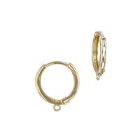 14KY 11mm Huggie Earring With Open Ring