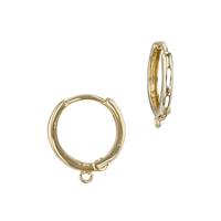 14KY 12.5mm Huggie Earring With Open Ring