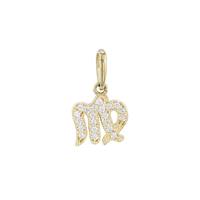 14KY 8.5mm Cubic Zirconia Scorpio Charm