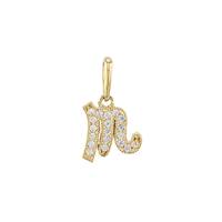 14KY 7.5mm Cubic Zirconia Virgo Charm