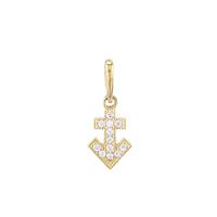 14KY 9.5mm Cubic Zirconia Sagittarius Charm