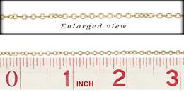 14KY 3.0mm Chain Width Oval Cable Chain