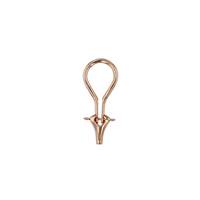 18KR 7X18mm Small Earring Omega Clip