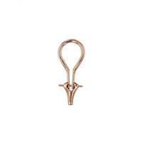 18KR 8X20mm Medium Earring Omega Clip