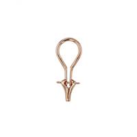 18KR 8X20mm Medium Earring Omega Clip