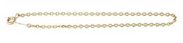14KY 7 Inches 1.2mm Chain Width Drawn Cable Chain Bracelet