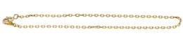 14KY 7 Inches 1.0mm Chain Width Drawn Cable Chain Bracelet