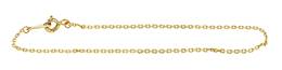 14KY 7 Inches 0.7mm Chain Width Drawn Cable Chain Bracelet