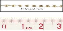 14KY 1.1mm Chain Width Flat Dapped Chain