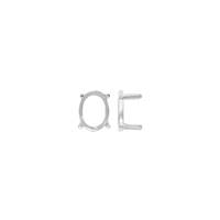 14KW 6x4mm 50pts 4 Prong Light Oval Single Wire Setting