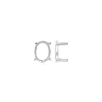 14KW 8x6mm 1.25ct 4 Prong Light Oval Single Wire Setting