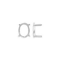 14KW 10x8mm 3ct 4 Prong Light Oval Single Wire Setting