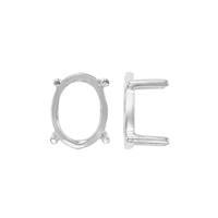 14KW 18x13mm 12.86ct 4 Prong Light Oval Single Wire Setting