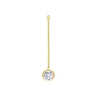GF 6mm Cubic Zirconia 25mm Cable Chain Drop