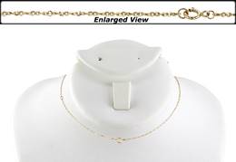 14KY 16 Plus 2Inches 1.2mm Chain Width Twisted Flat Chain Necklace