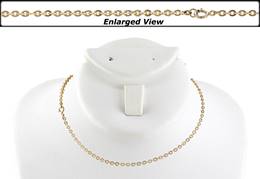 14KY 18 Inches 2mm Chain Width Flat Cable Chain Necklace