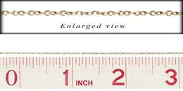 14KY 0.60mm Chain Width Flat Twisted Cable Chain