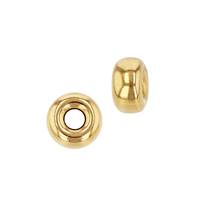 18KY 5.1x3mm Smooth Roundel Bead With 1.8mm Hole