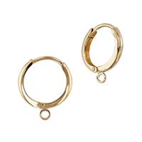 14KY 13mmx1.8mm Click Huggie Earring with Closed ring