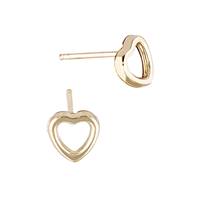 14KY 6.5X6.3mm Heart Shape Earring