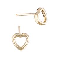 14KY 7.0X7.3mm Heart Shape Earring