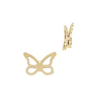 GF 10.8X8.1MM Butterfly Outline Charm With Centered Hole